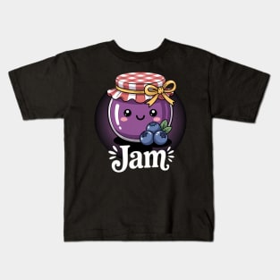 Kawaii Peanut Butter and Jam PB&J Blueberry Couples-Photoroom Kids T-Shirt